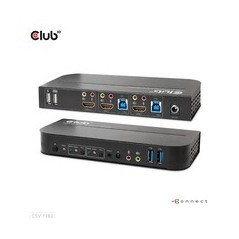 "Club 3D CSV-1382 KVM/Audio Switch Desktop - Boost Your Workflow with Seamless Connectivity!"